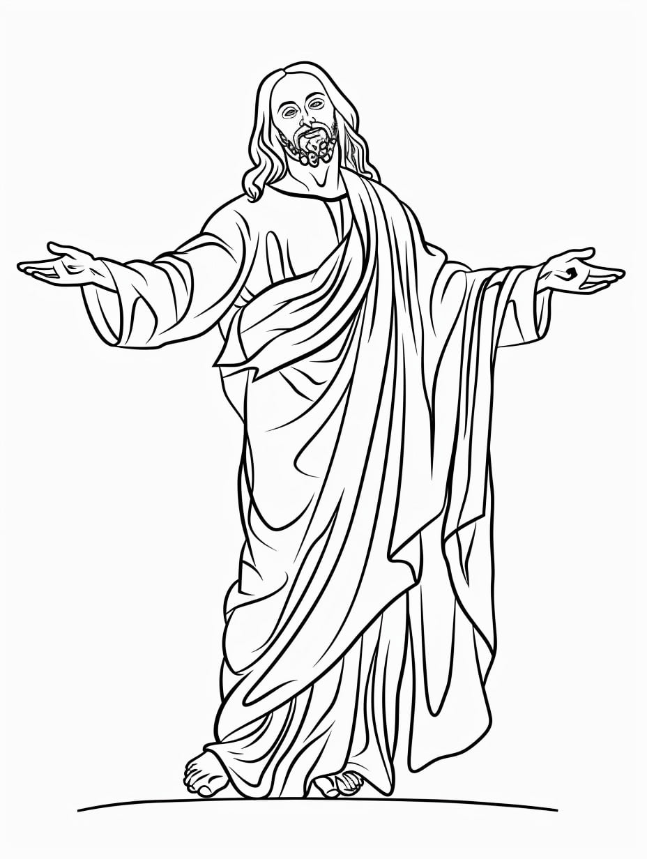 Jesus printable coloring pages