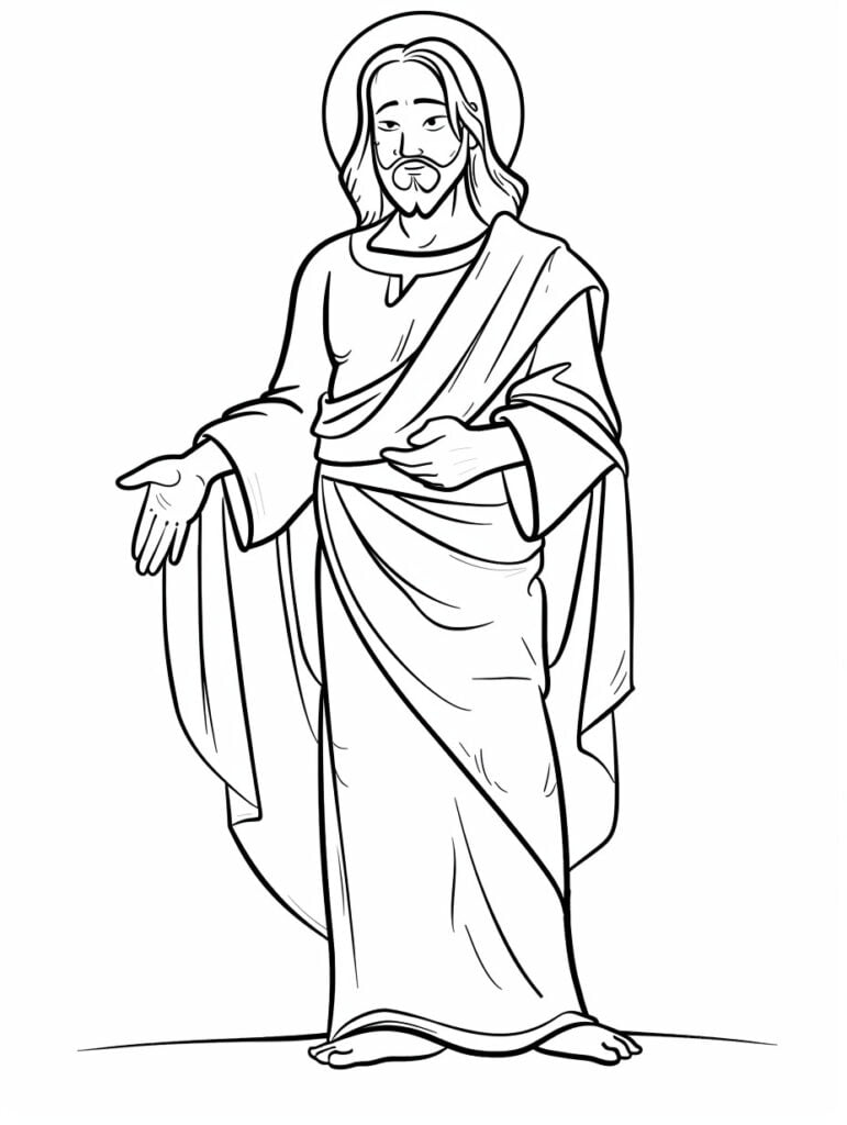 29 Isus de colorat: Doodles divin pentru copii