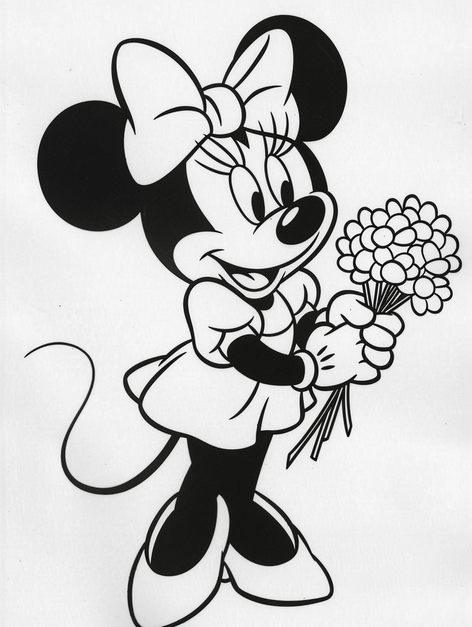 desenho para colorir da minnie