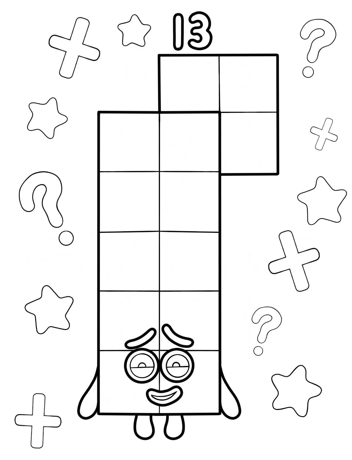 44 Numberblocks Coloring Pages For Kids PDF Printables