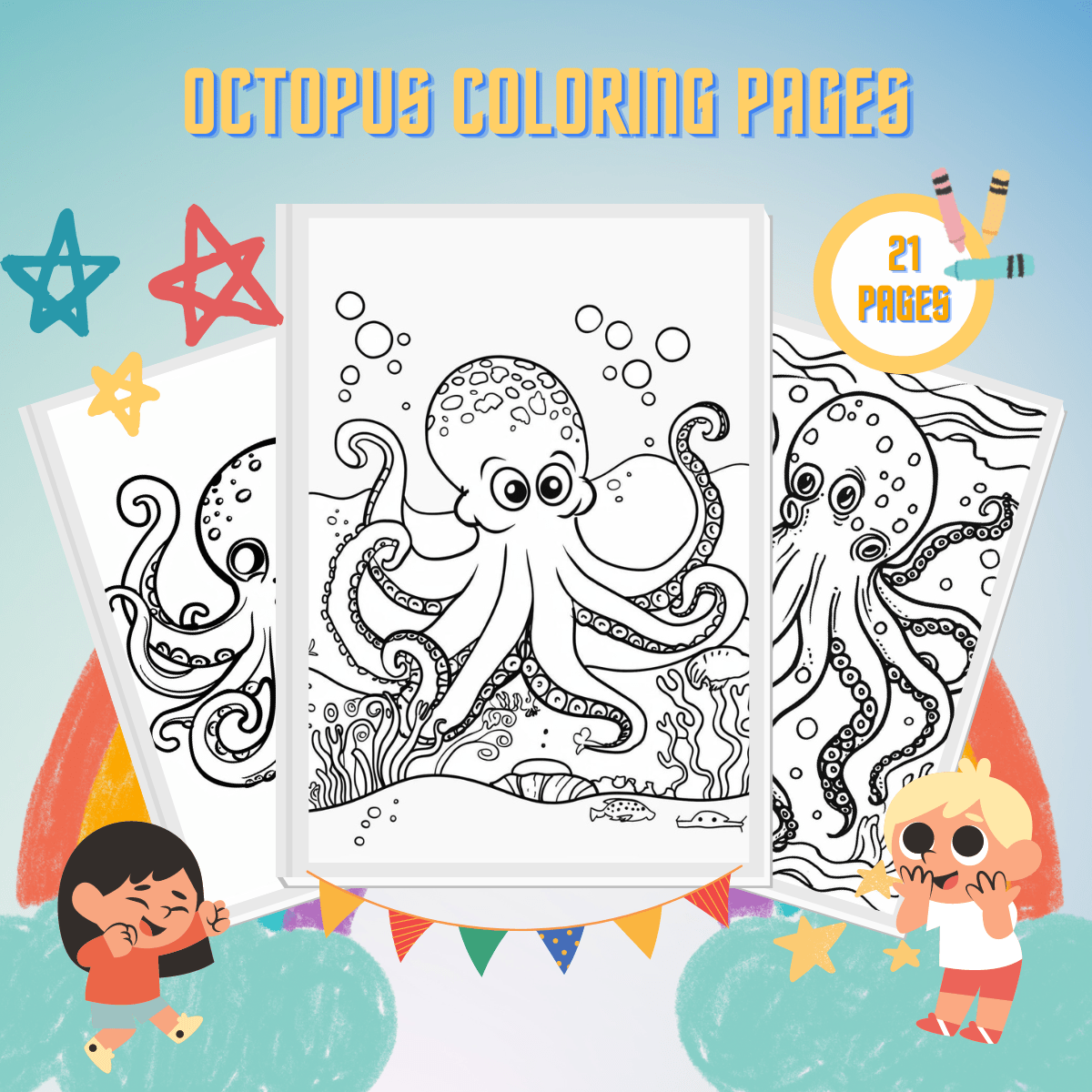 Free Octopus Coloring Pages