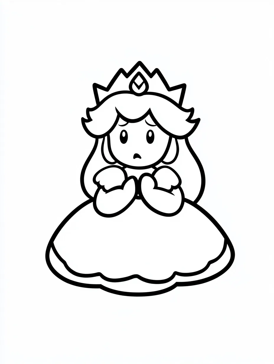 Princess Peach Coloring Pages 27 Princess Peach free coloring pages