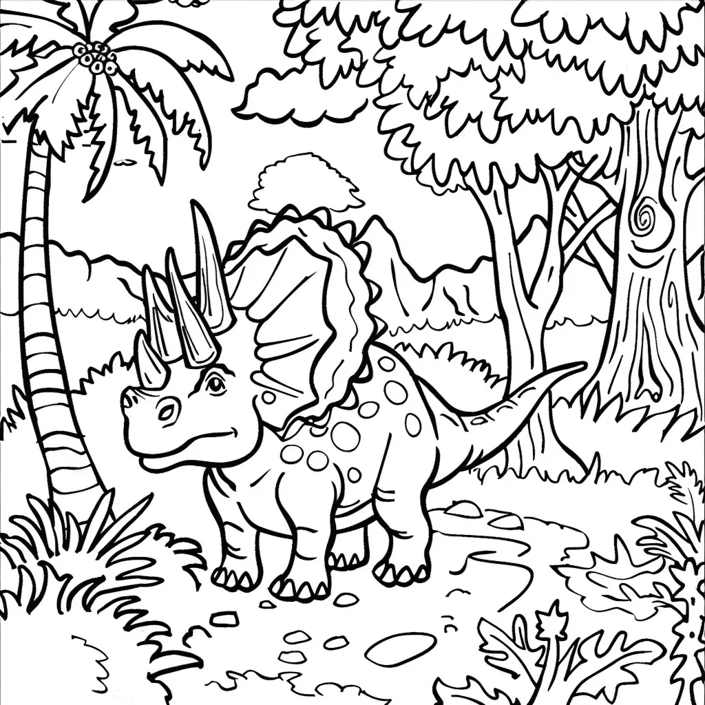 35 Triceratops Coloring Pages For Kids - Free PDF Printables