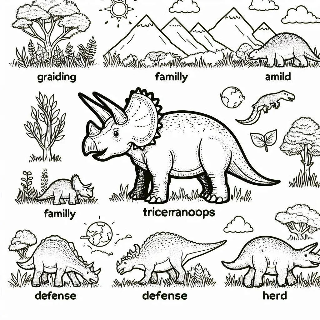 35 Triceratops Coloring Pages For Kids - Free PDF Printables