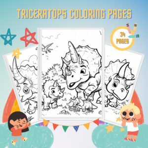 Triceratops Coloring Pages thumbnail