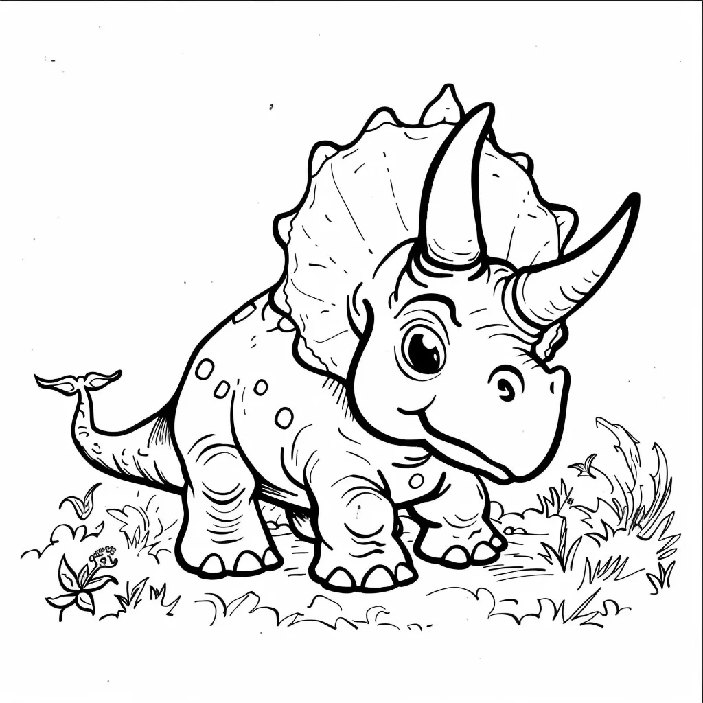 35 Triceratops kleurplaat Voor Kinderen - Gratis PDF Printables