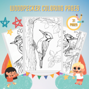 Woodpecker Coloring Pages