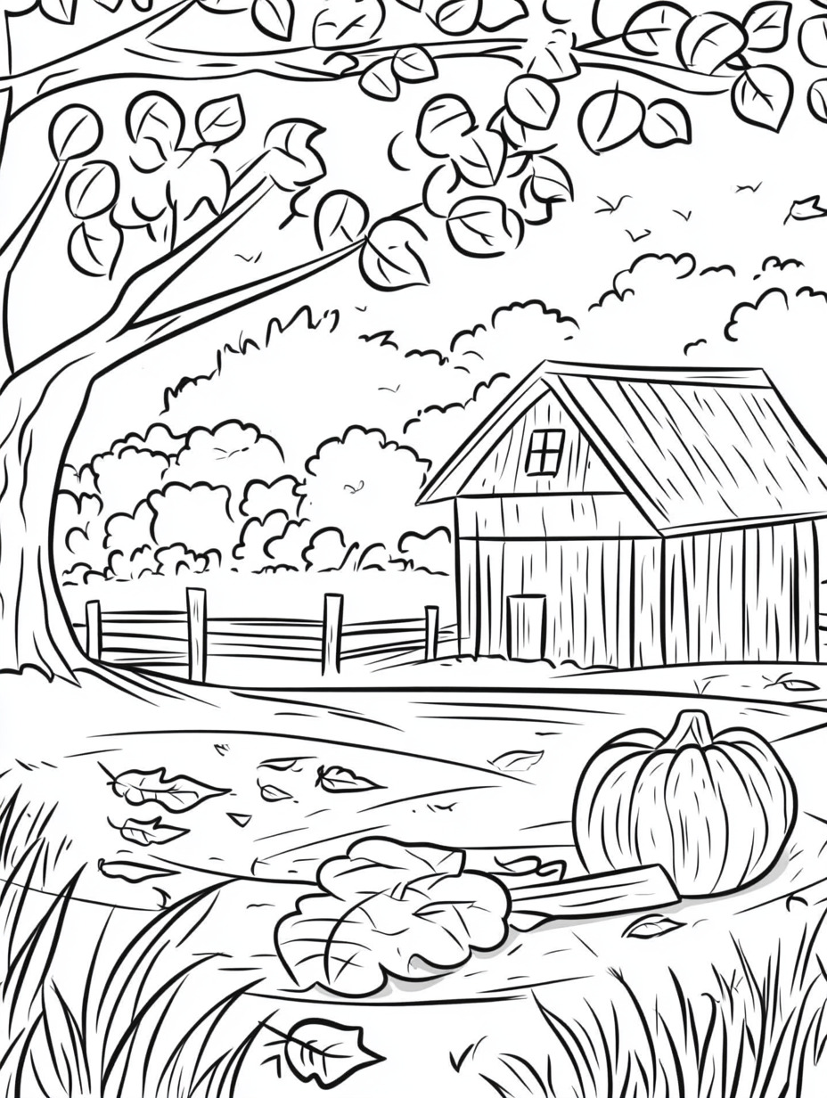 coloring Autumn pages