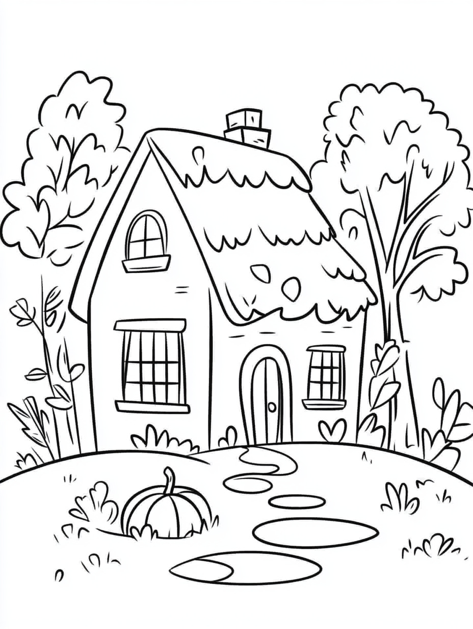 Autumn coloring pages free printable