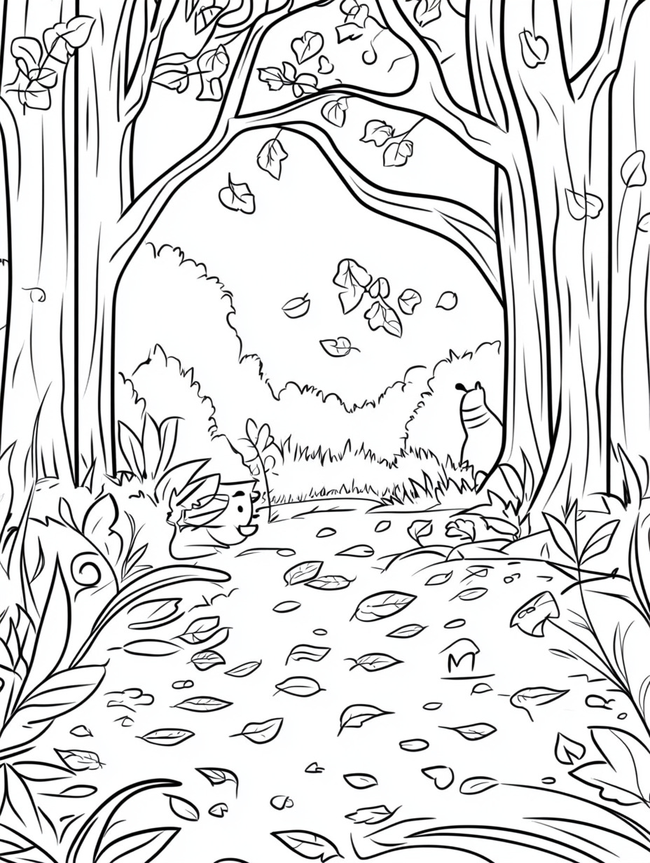 adult Autumn coloring pages 1