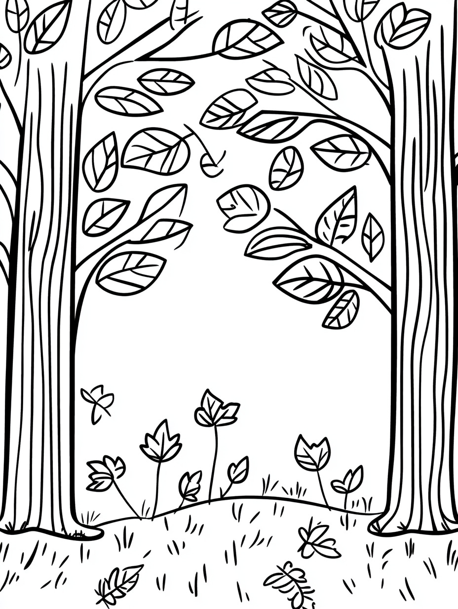 cute Autumn coloring pages