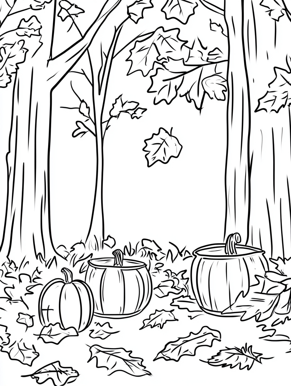 free Autumn coloring pages 1