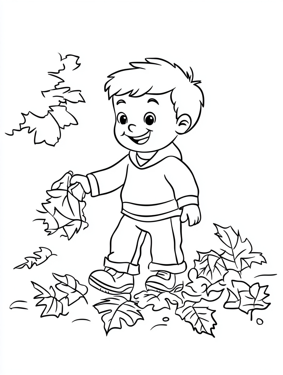 Autumn coloring pages free