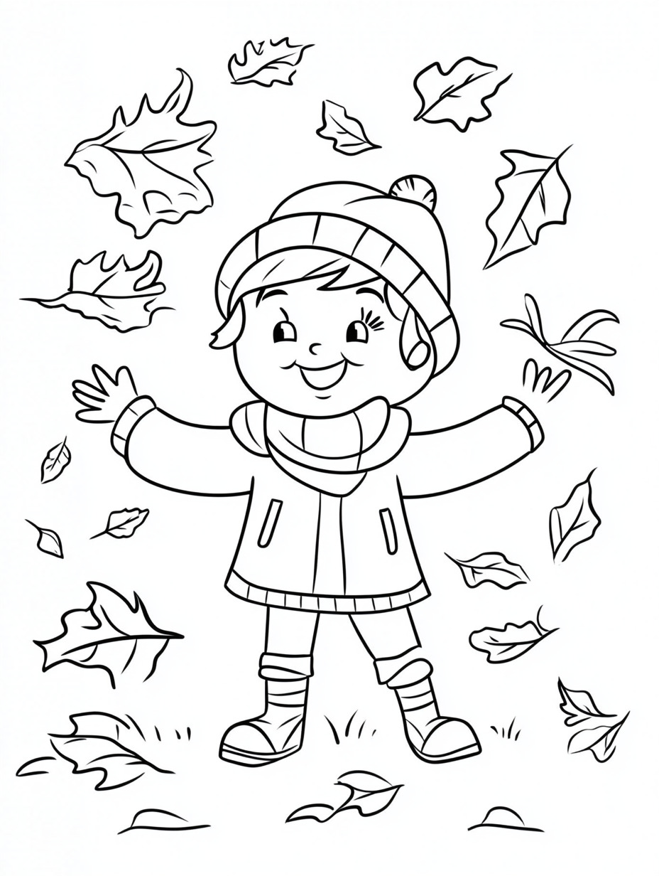 grinch cute Autumn coloring pages