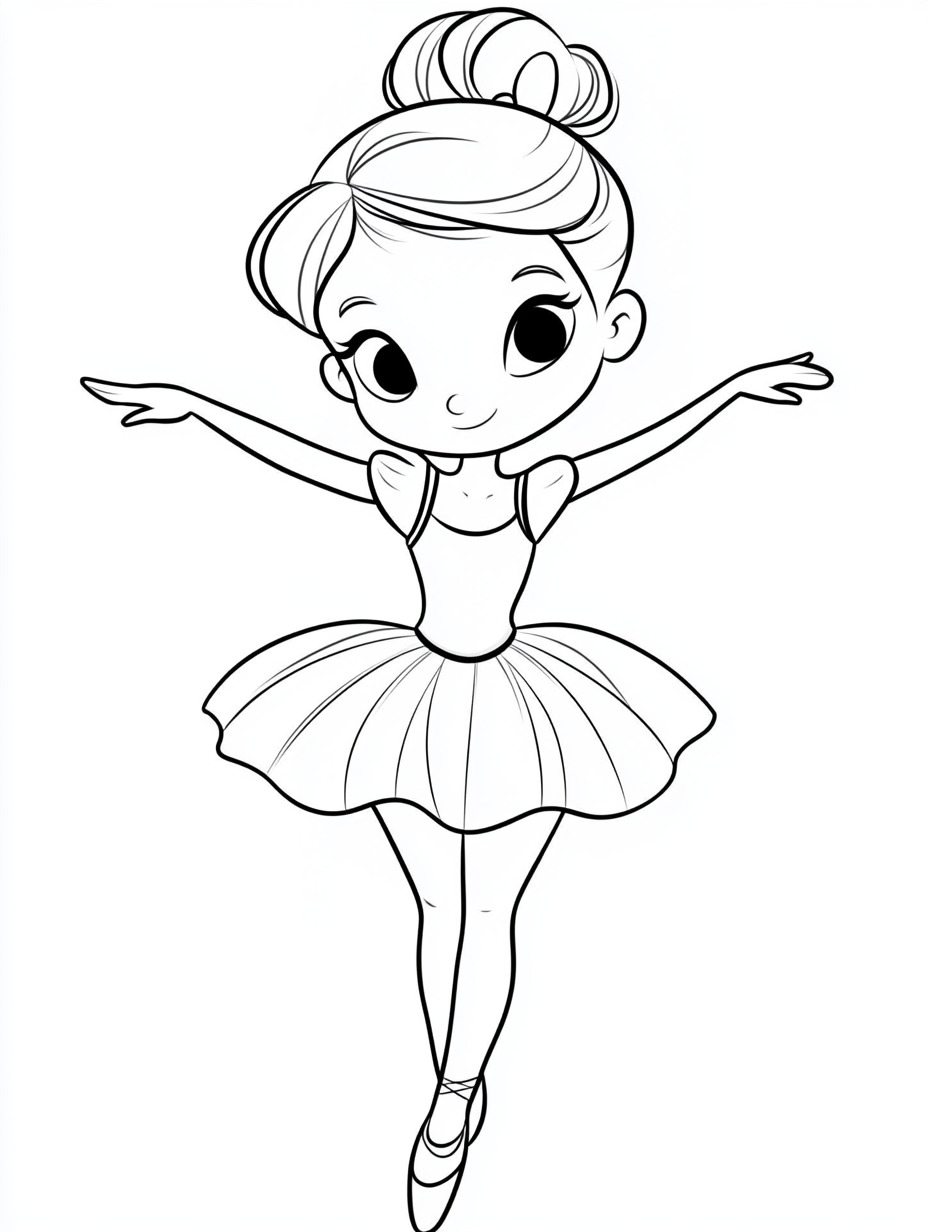 desenho para colorir bailarina grande