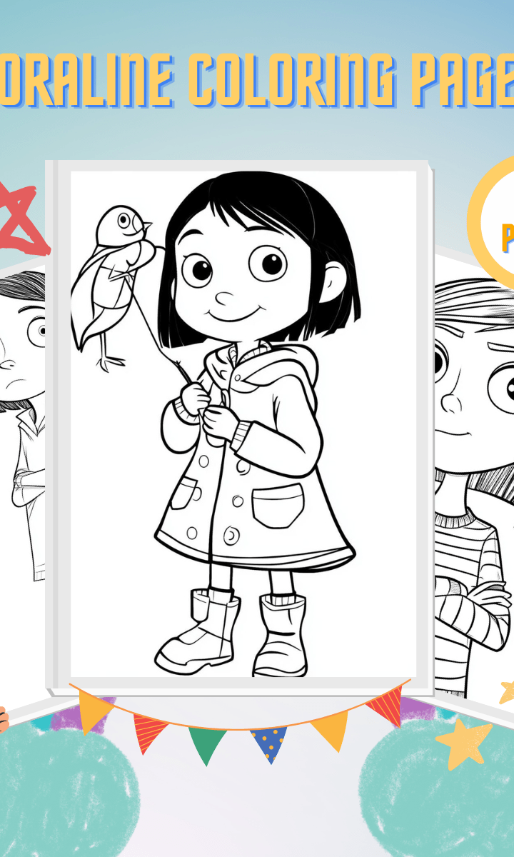 coraline desenho para colorir