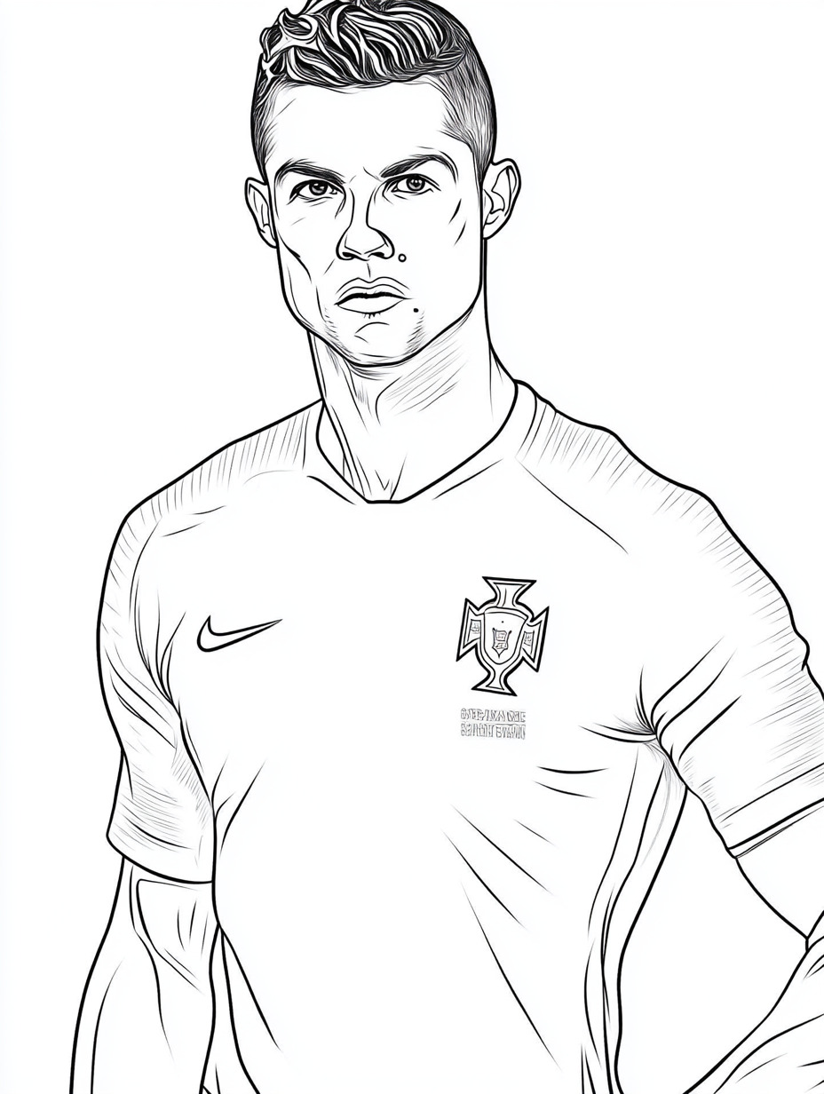 cristiano ronaldo desenho para colorir