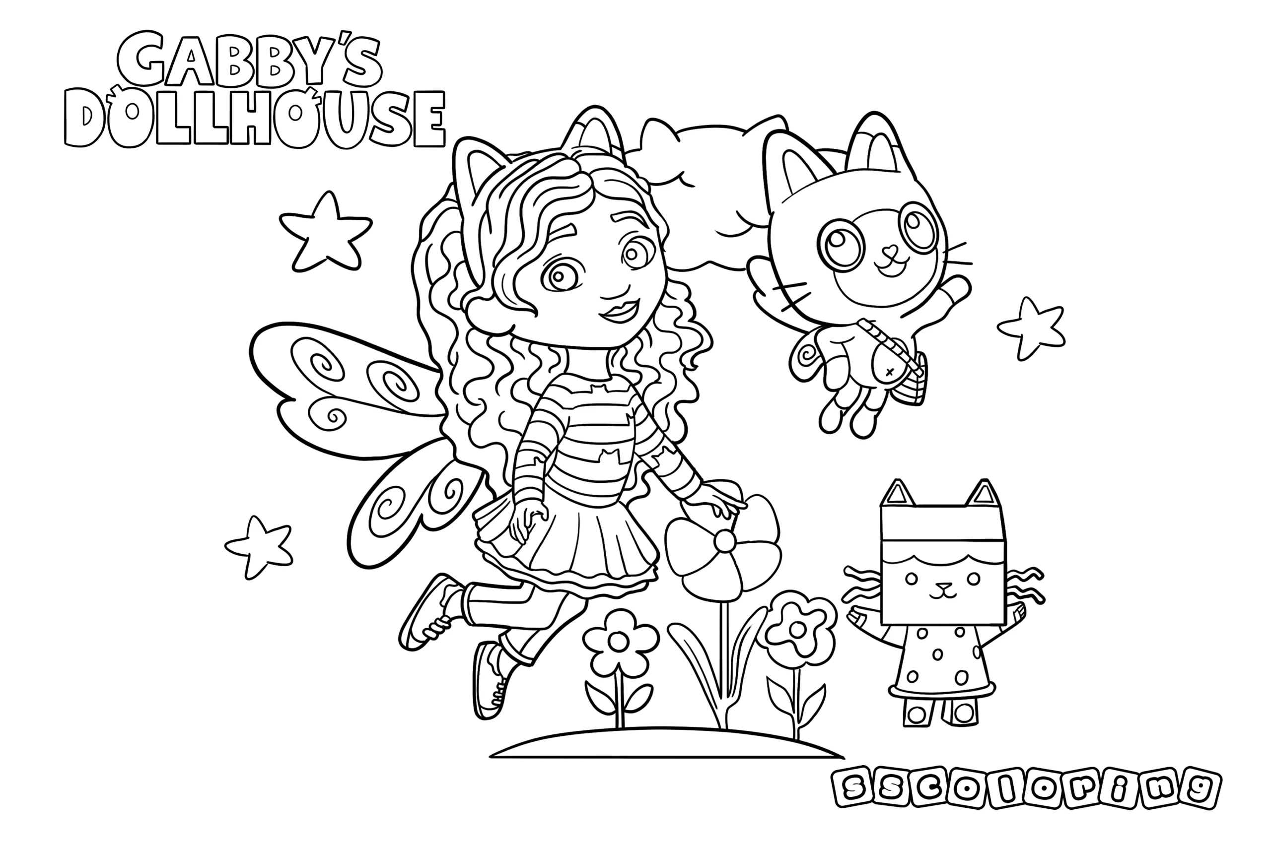 desenho para colorir casa magica da gabby