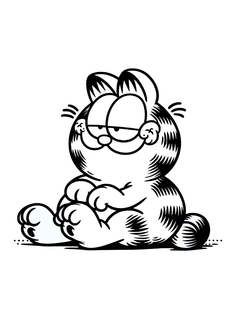 desenho para colorir garfield