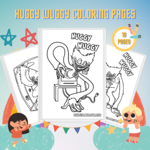 Huggy Wuggy Coloring Pages