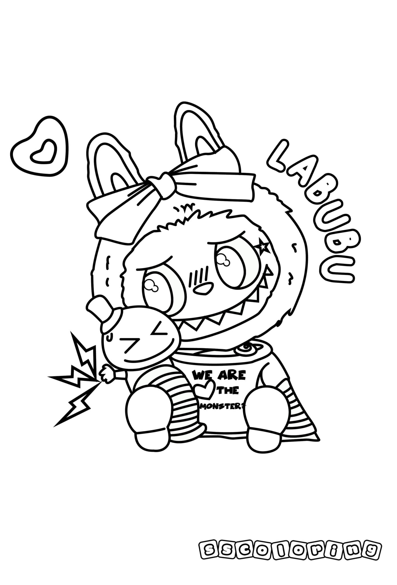 10 Labubu Boyama Sayfas SSColoring