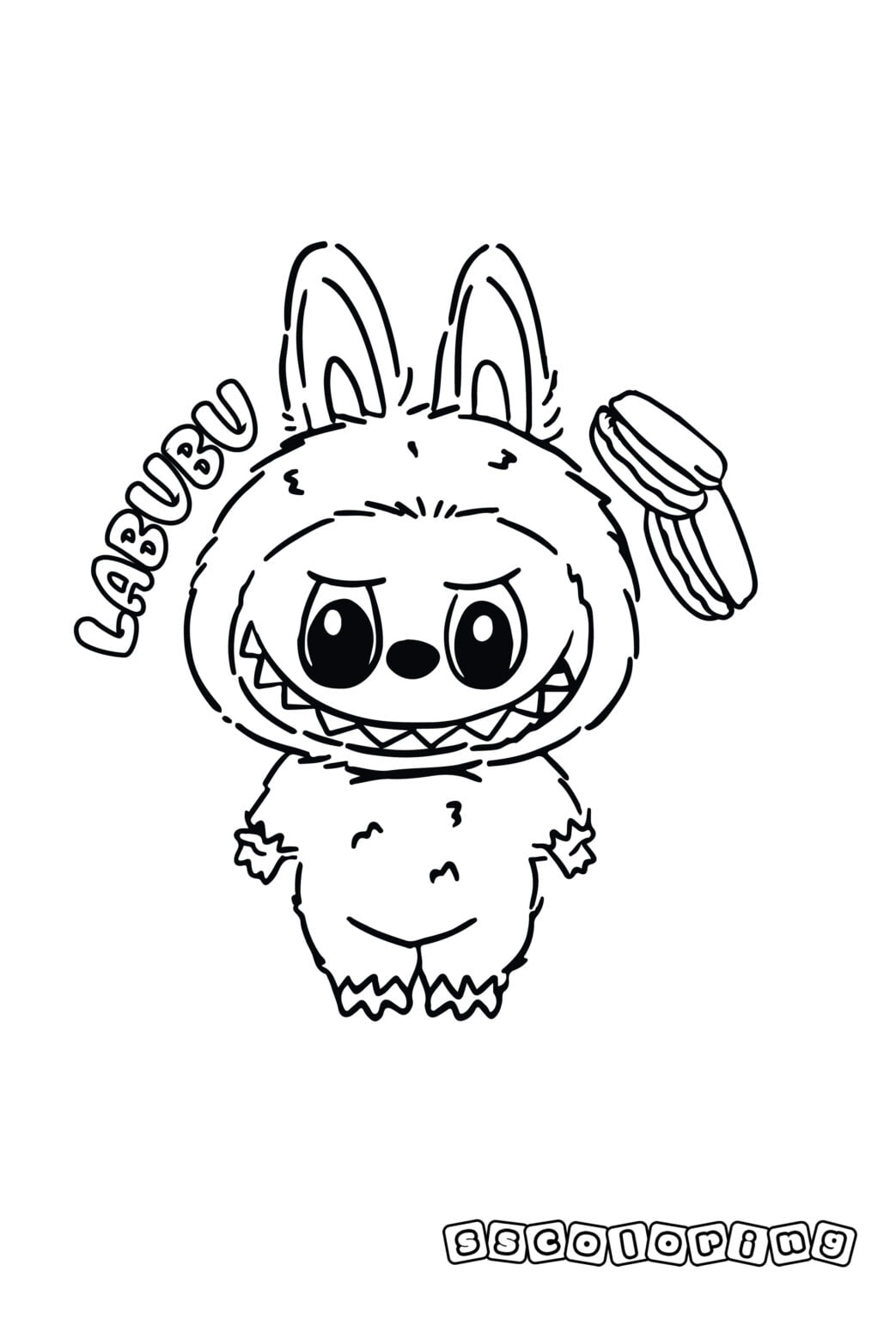 10 free labubu coloring pages for kids sscoloring