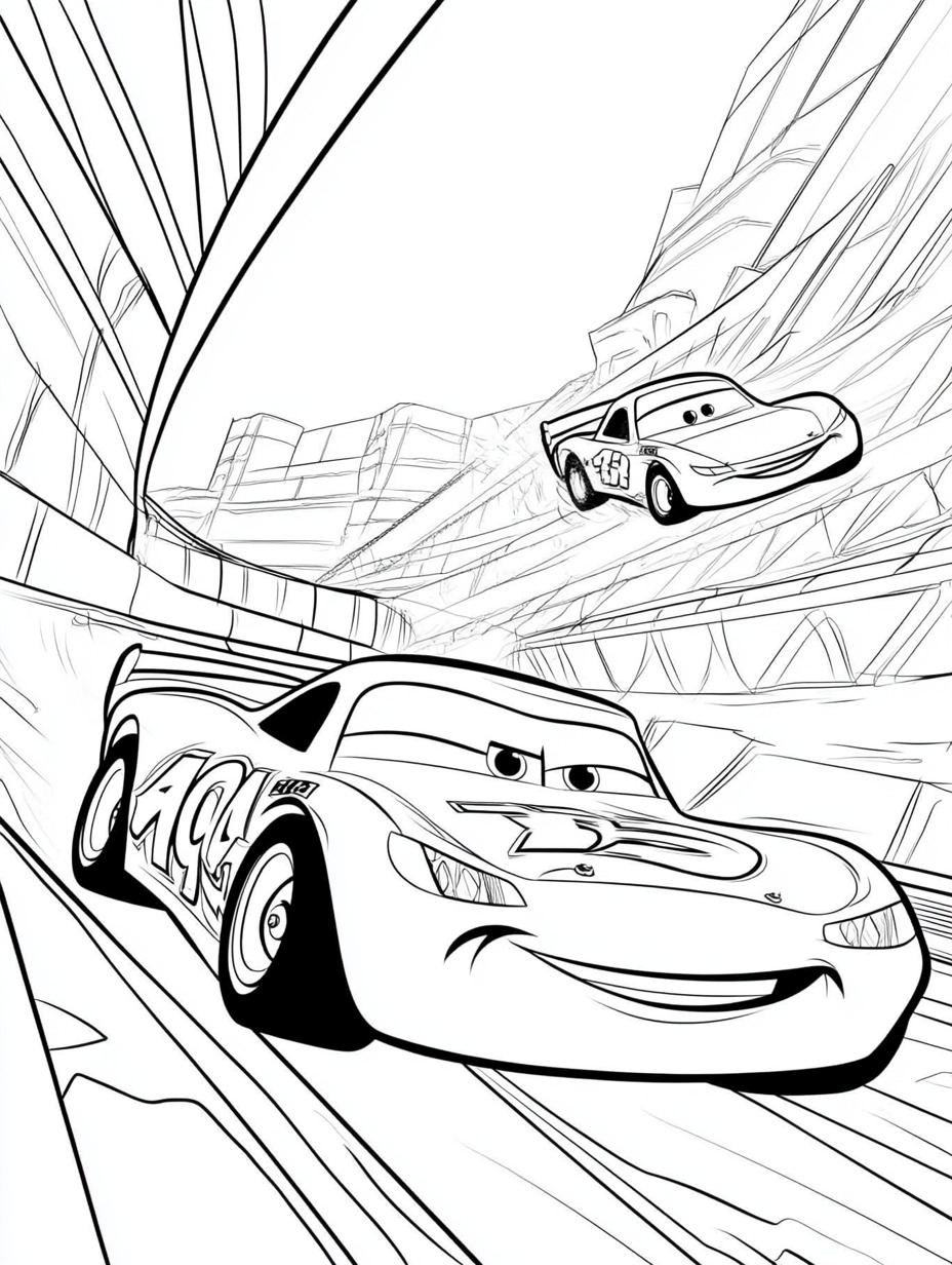 lightning mcqueen coloring page