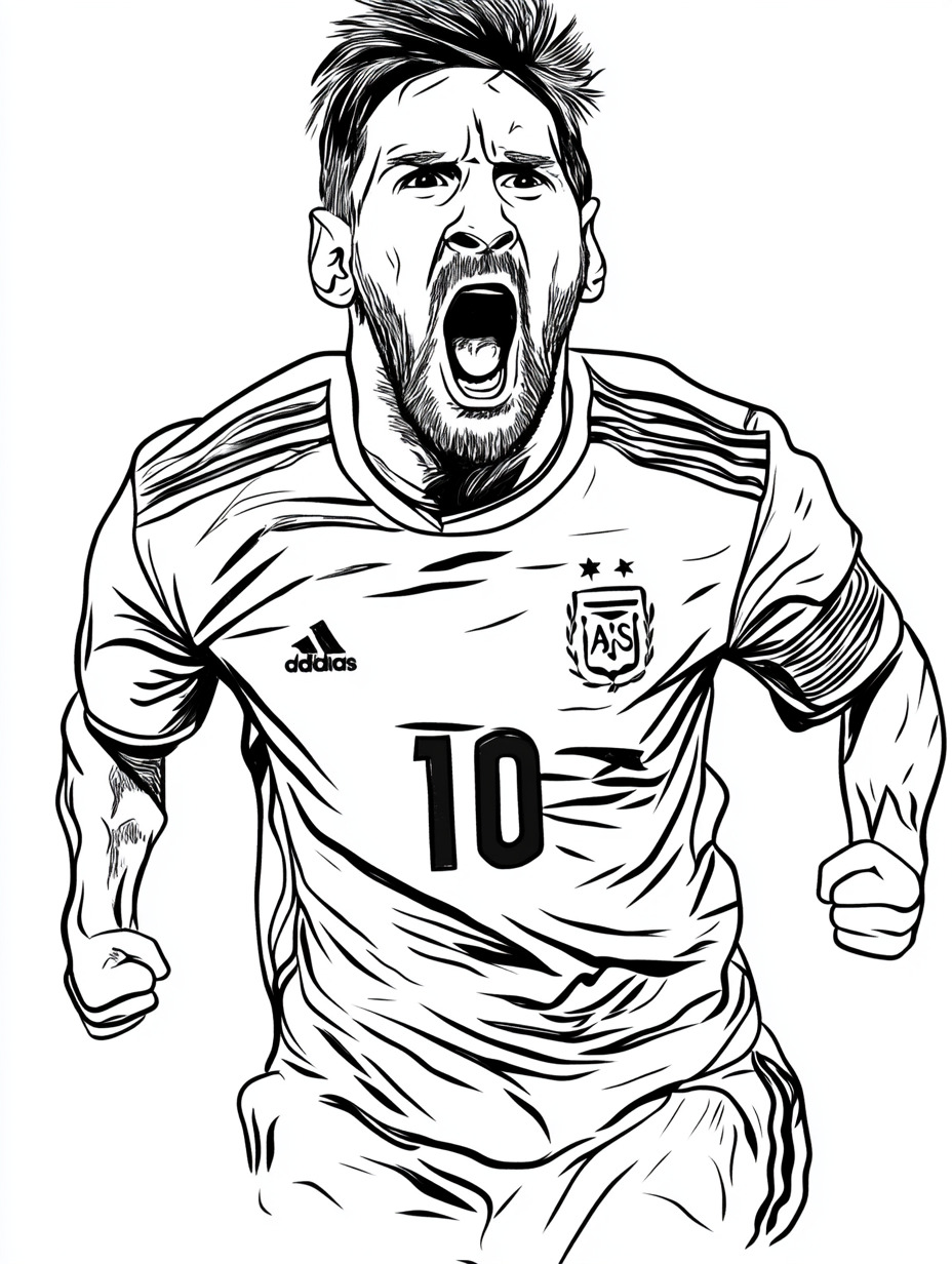 messi desenho para colorir