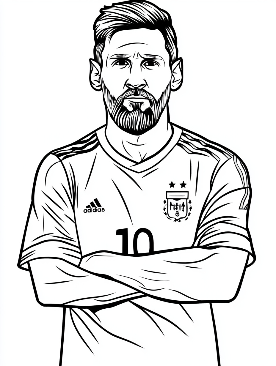 messi coloring page