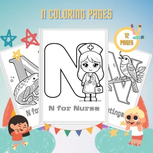 Letter N Coloring Pages