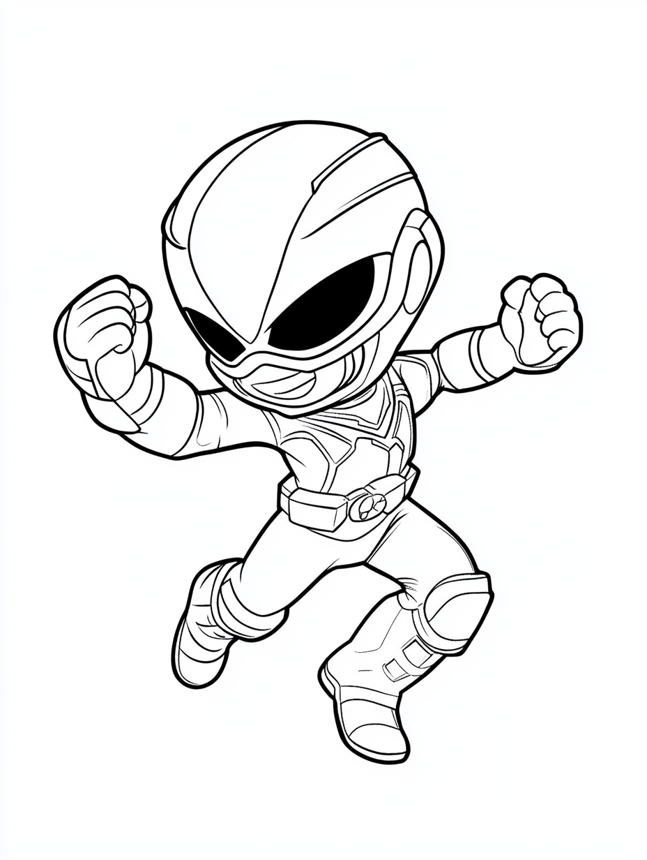 Power Ranger Coloring Pages 19 easy cute Power Ranger coloring pages