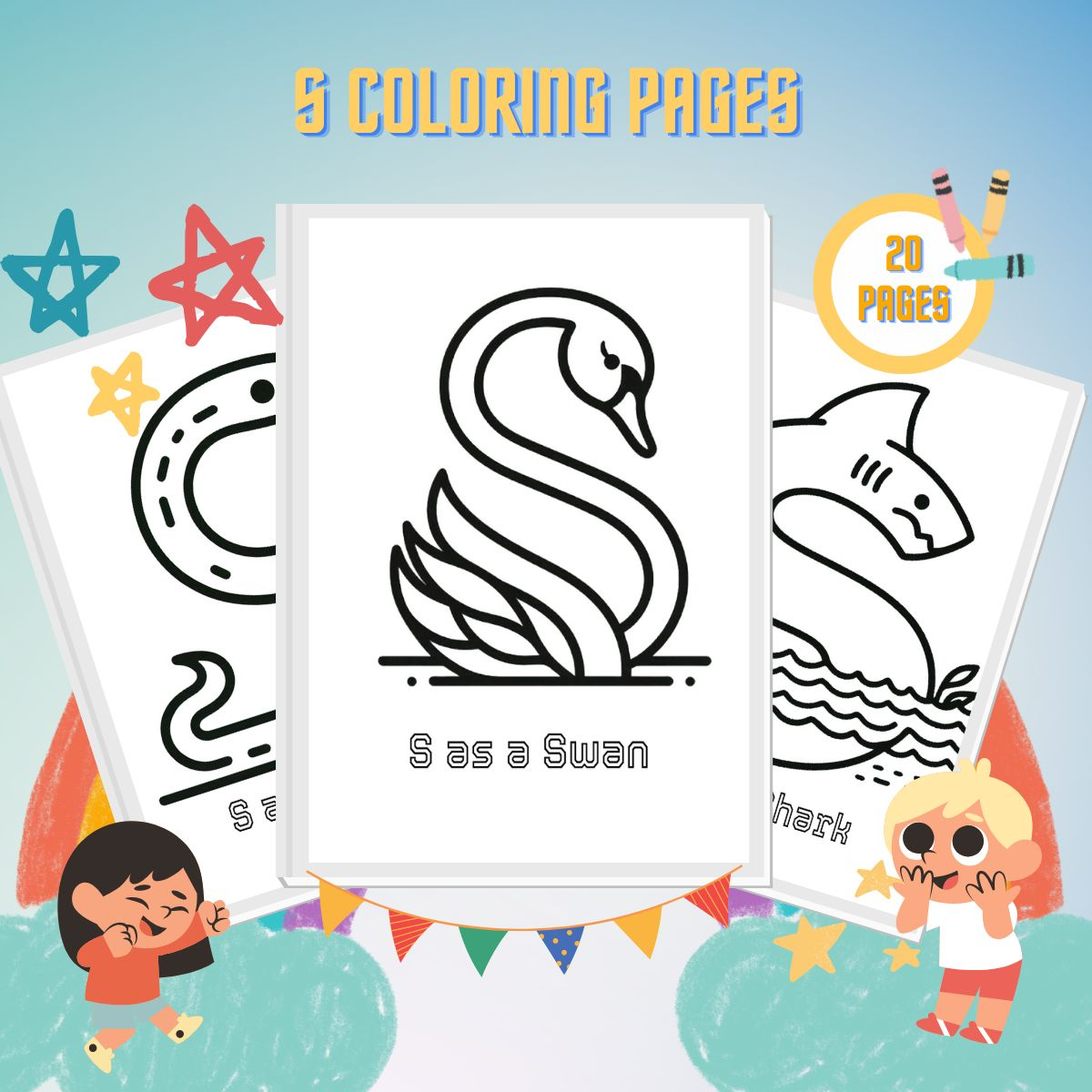 21 disegni Lettera S da colorare: scatena la tua immaginazione!, image size:1200x1200