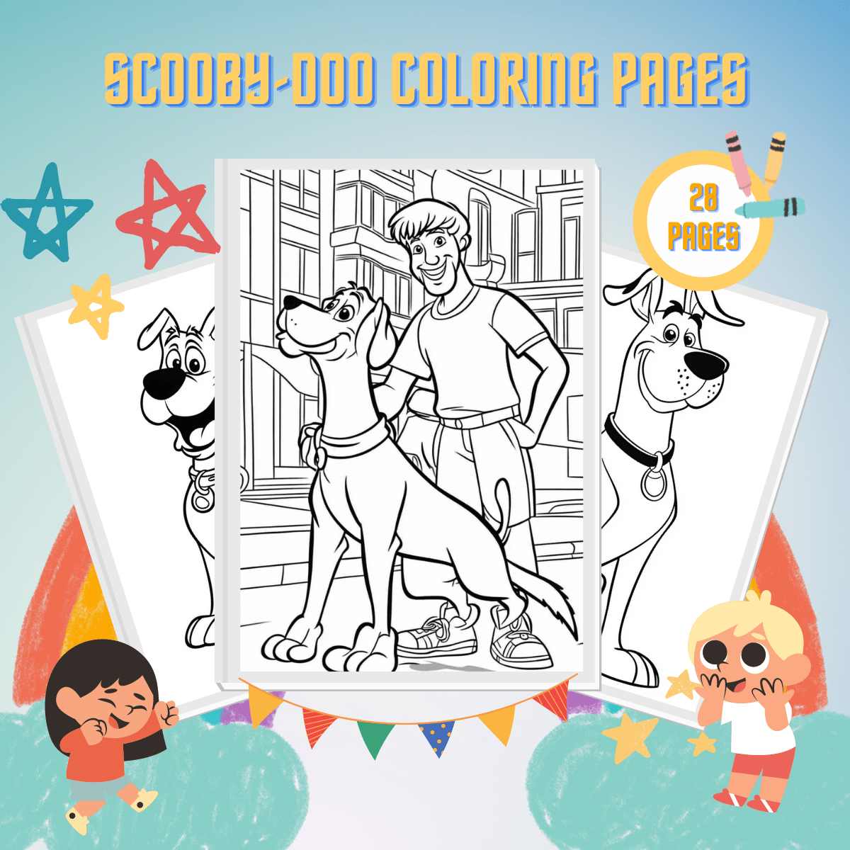 28 dibujos de Scooby-Doo para colorear | Imprimibles Gratis Para Niños