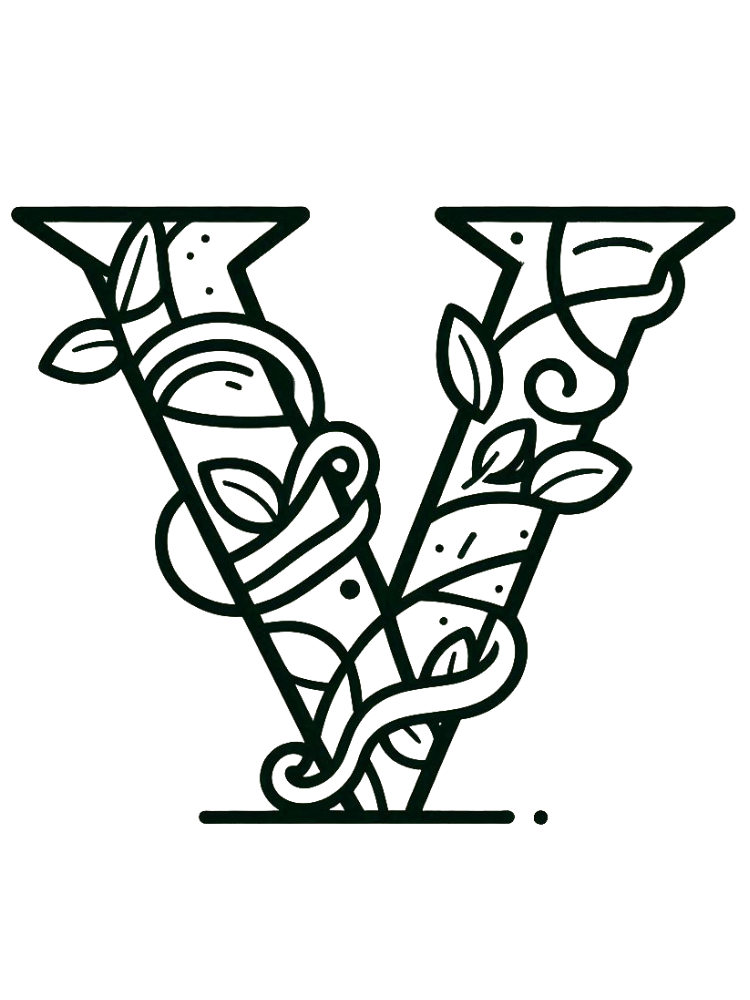 Letter V Coloring Pages 5 free V is Vine printable coloring pages