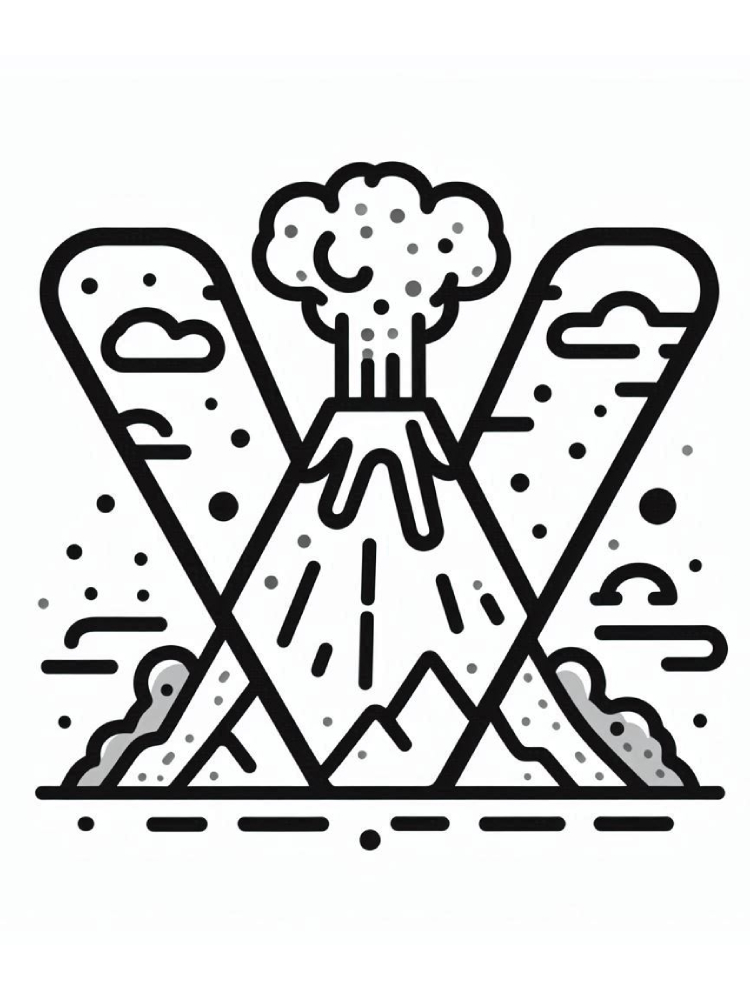 Letter V Coloring Pages 2 Letter V is Volcano coloring pages