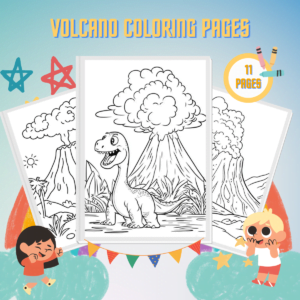 Volcano Coloring Pages