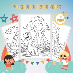 Volcano Coloring Pages thumbnail