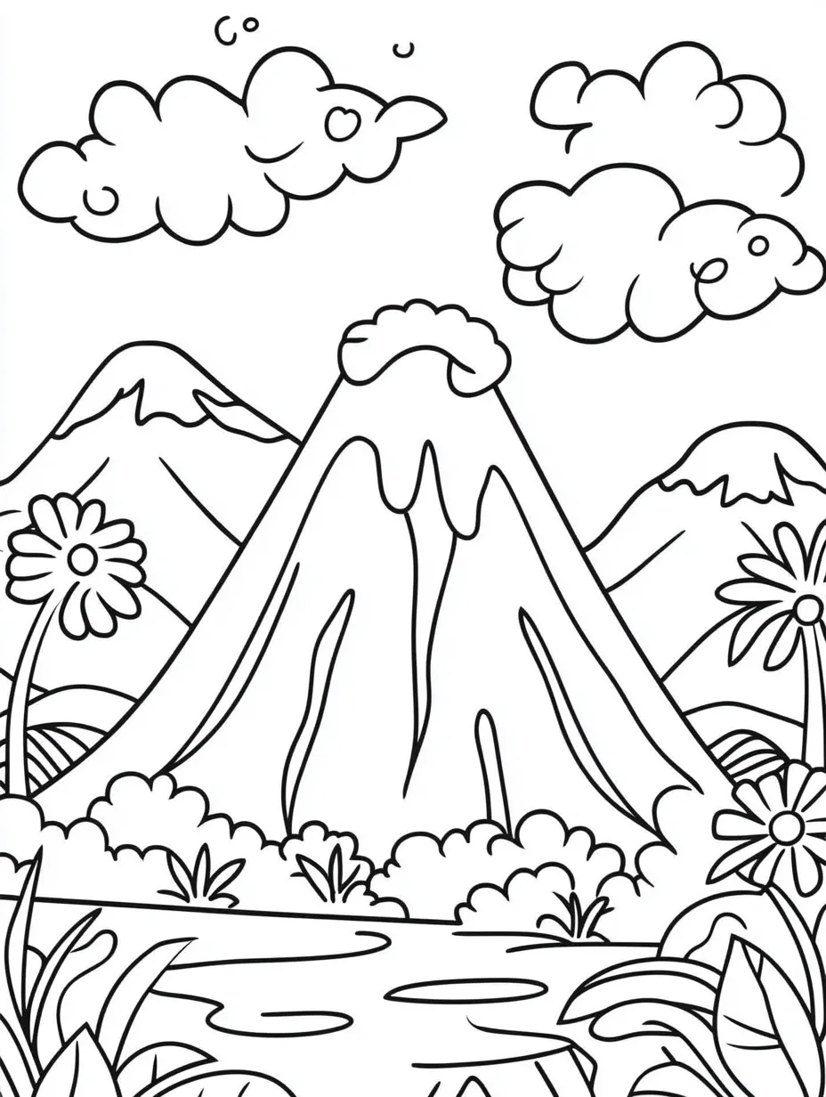 12 Dibujos Volcán Para Colorear: ¡enciende tu imaginación!