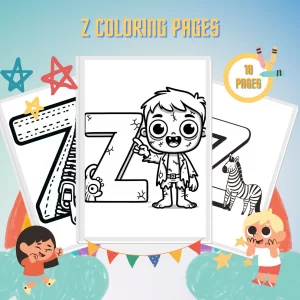 Letter Z Coloring Pages