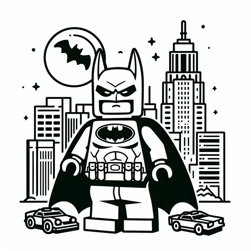 Batman lego para pintar online