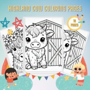 Highland Cow Coloring Pages