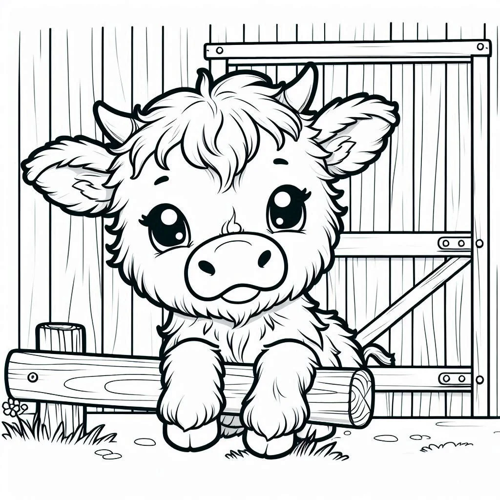 cow coloring page