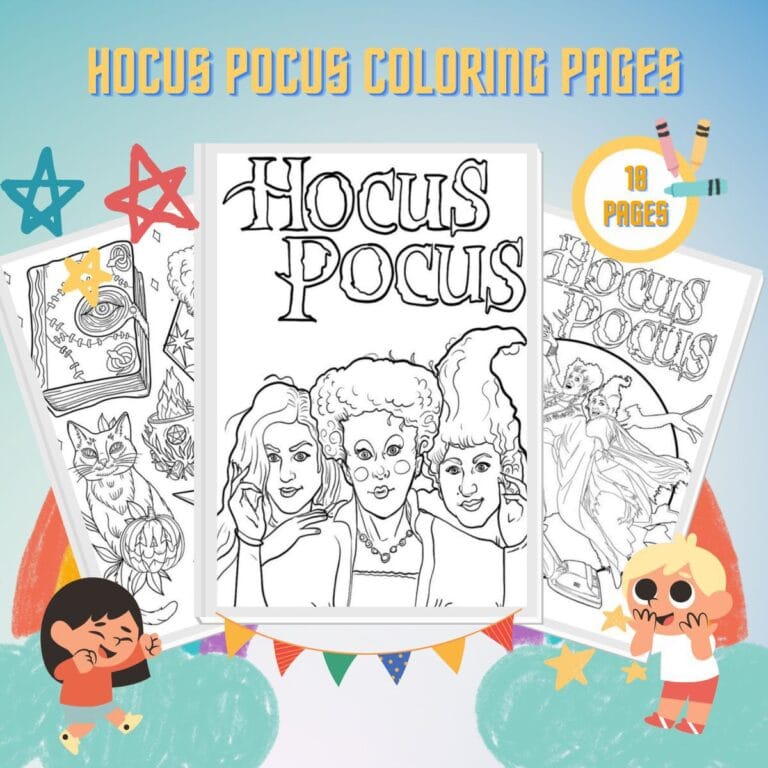 19 Free Hocus Pocus Coloring Pages: Fun For Kids!