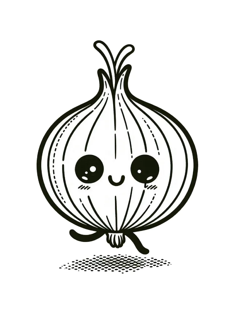 Onion Coloring Pages 27 coloring Onion Cute (2) pages