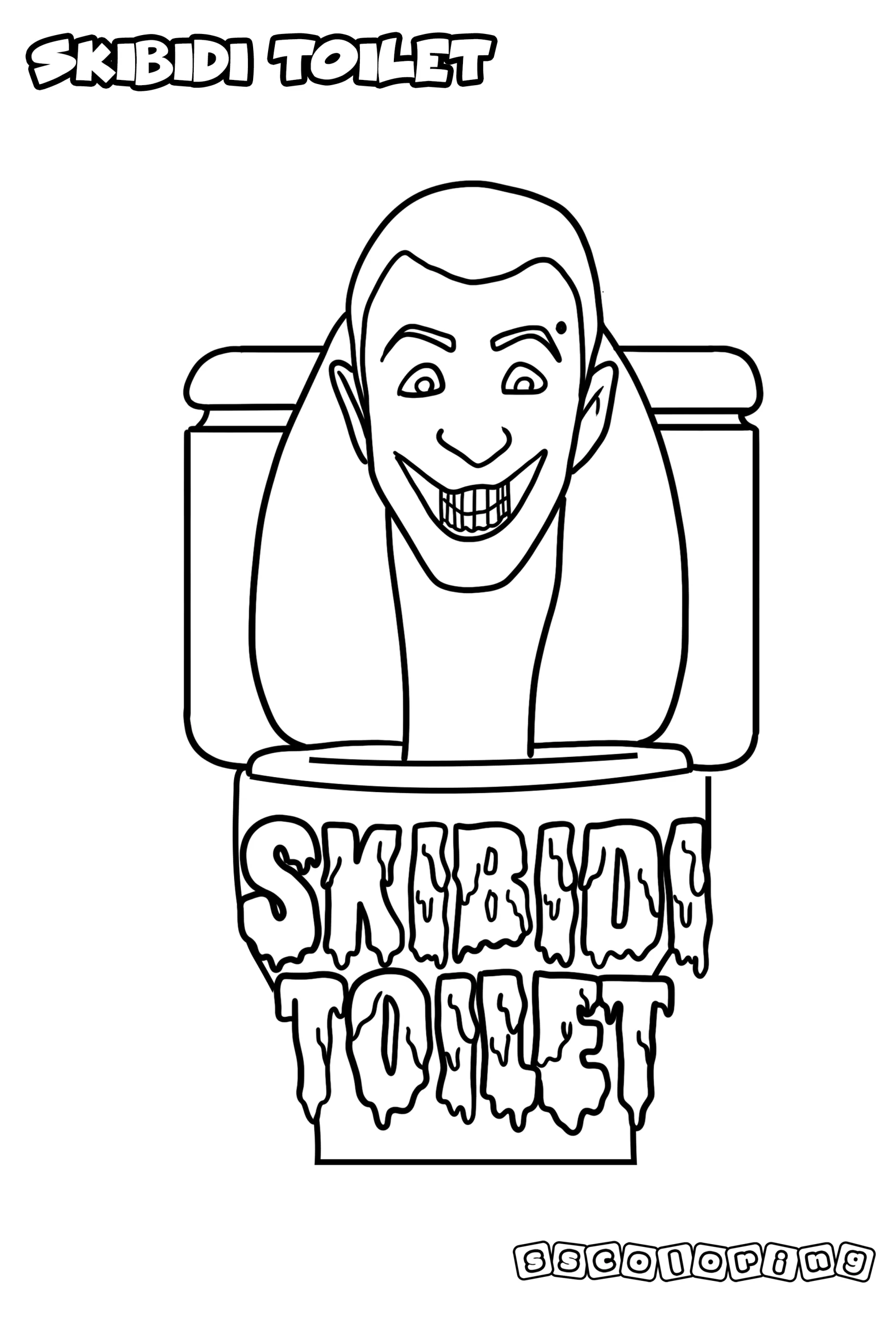 skibidi toilet coloring page