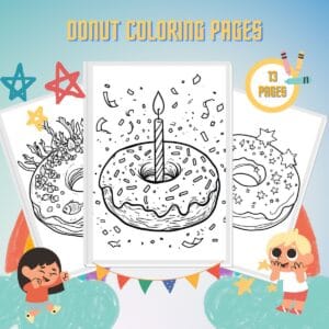 Donut Coloring Pages