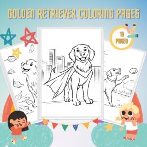 Golden Retriever Coloring Pages