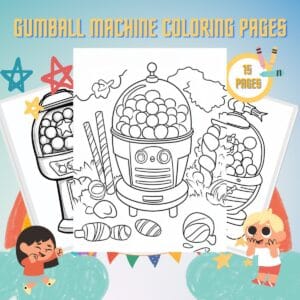 Gumball Machine Coloring Pages