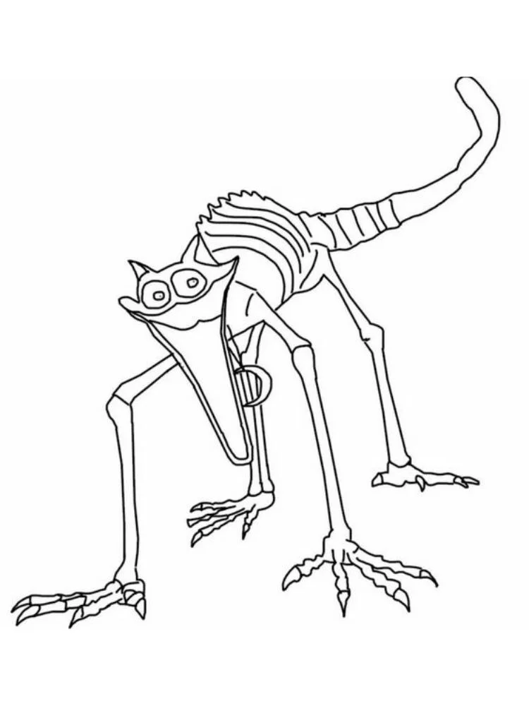 Catnap Coloring Pages 6 easy cute Catnap coloring pages