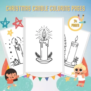 Christmas Candle Coloring Pages